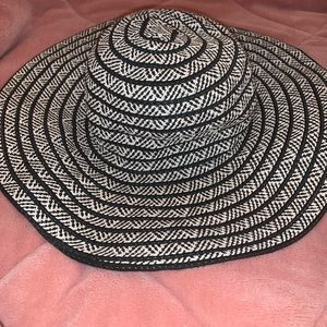 Black & White striped sun hat